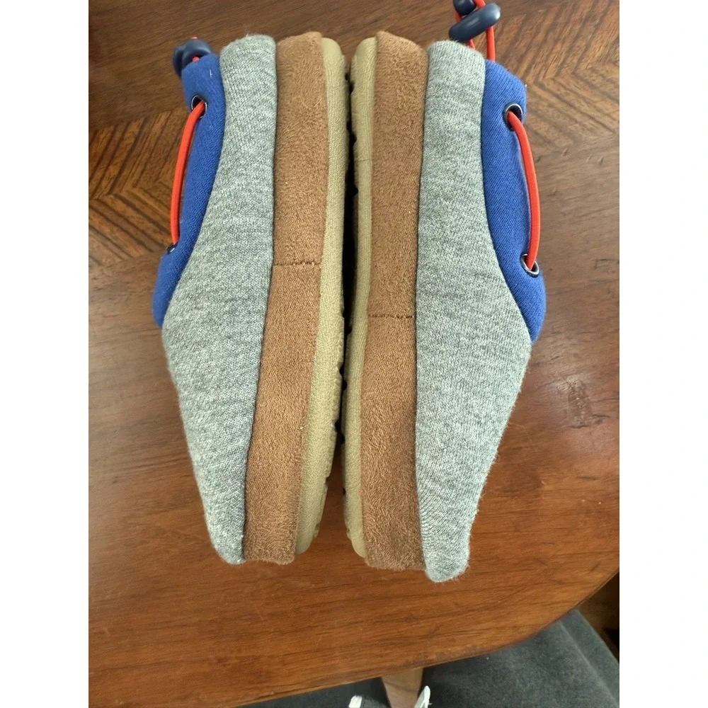 Lands End NASA Space Rocket Slippers Size 11 Big Kids house shoes slip ons
